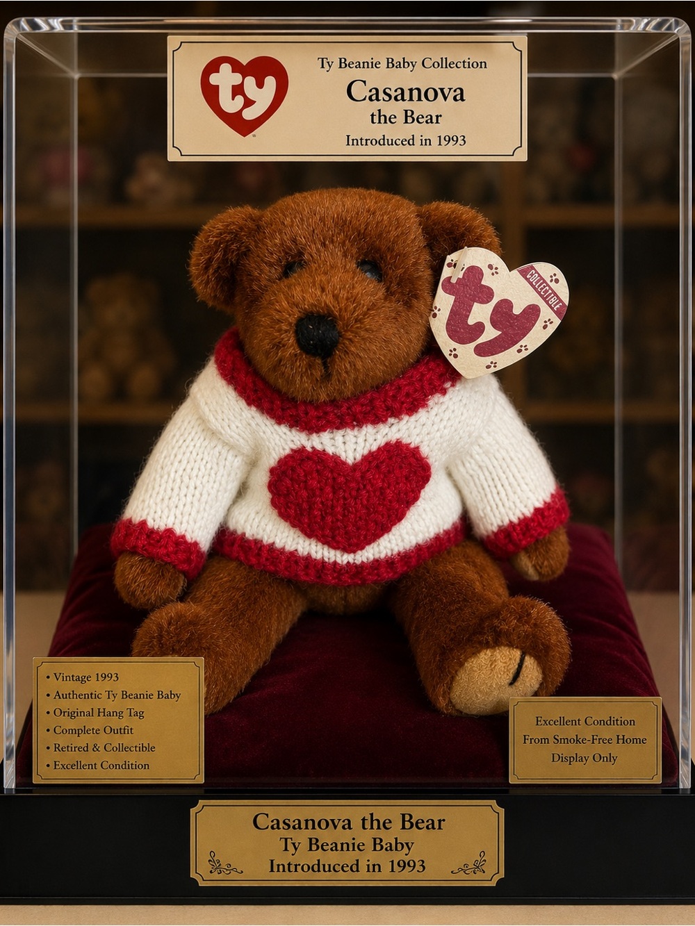 Vintage 1993 Ty Attic Treasures “Casanova” The Bear